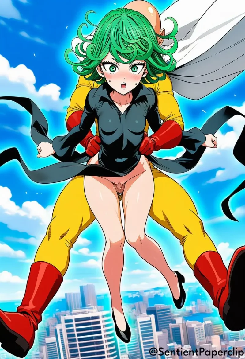 free porn with Tatsumaki getting fucked doggystyle by One Punch Man