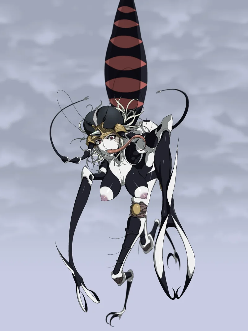 Mosquito Girl from One Punch Man spread wide with her ass up