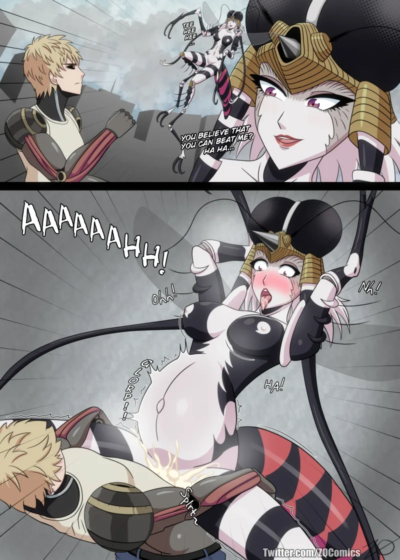 Mosquito Girl from One Punch Man riding cock with her tits out